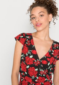 VILA VIMOONEY - Vestido de malha - black aop