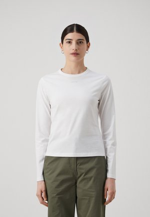 Calvin Klein NANO LOGO SLIM - Topper langermet - bright white