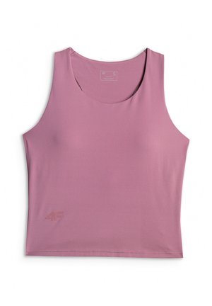 4F, 4F CROP-TOP TRENINGOWY SZYBKOSCHNĄCY DAMSKI - RÓŻOWY S - Top - pale coral