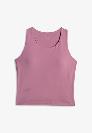 4F, 4F CROP-TOP TRENINGOWY SZYBKOSCHNĄCY DAMSKI - RÓŻOWY S - Top - pale coral