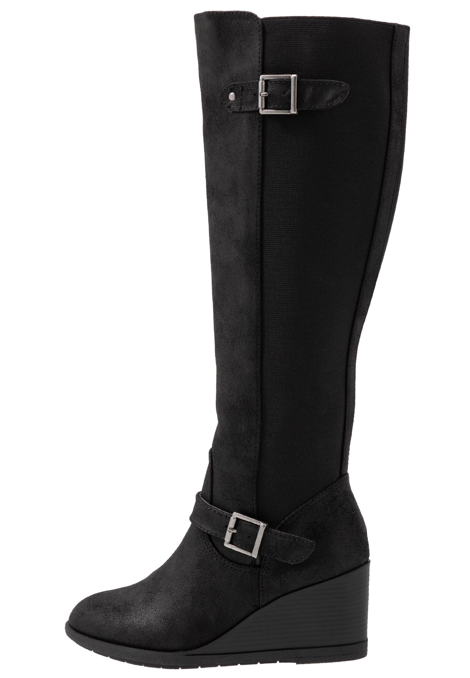 Simply Be WIDE FIT SALLY KNEE HIGH WEDGE BOOT Stövlar med Simply Be WIDE FIT SALLY KNEE HIGH WEDGE BOOT Stövlar med