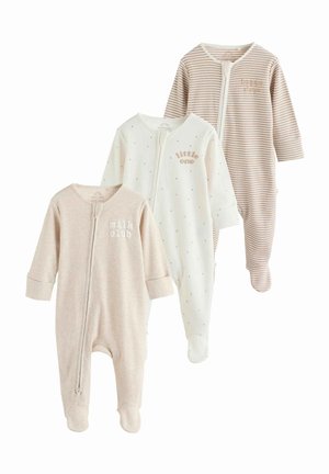 Next, REGULAR FIT - TWO WAY ZIP 3 PACK - Sleep suit - neutral milkclub