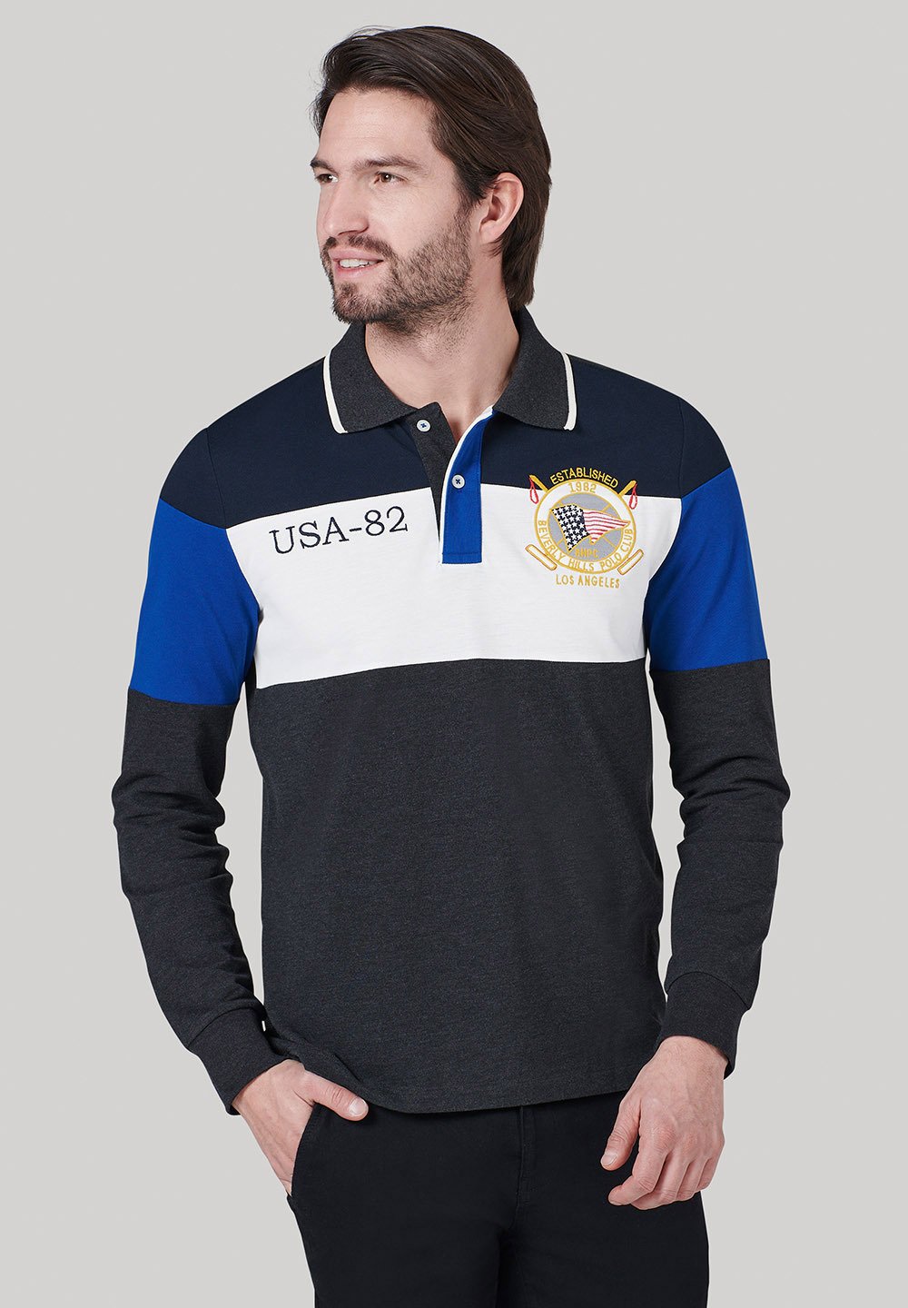 Beverly Hills Polo Club Polo - w dark grey/gris oscuro - Zalando.es
