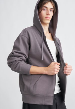 HOODED AMERICAN SCRIPT JACKET - Mikina so zipsom - porphyry
