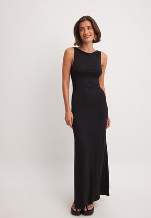 NA-KD, SOFT LINE BOAT NECK SLEEVELESS - Maxi šaty - black