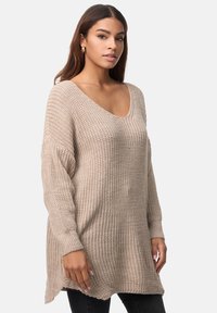 Elara Strickpullover - dunkelbeige