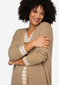 Angel of Style LONGCARDIGAN LONG-SLEEVE - Cardigan - taupe