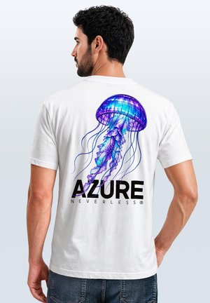 Neverless, T-Shirt print - slim fit weiß
