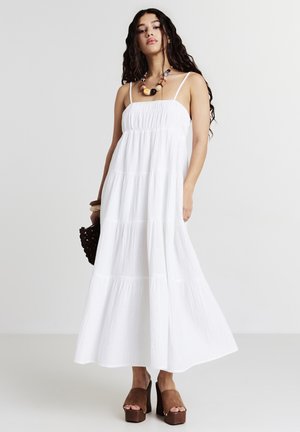 LUNGO GARZATO BALZA - Robe longue - bianco ottico