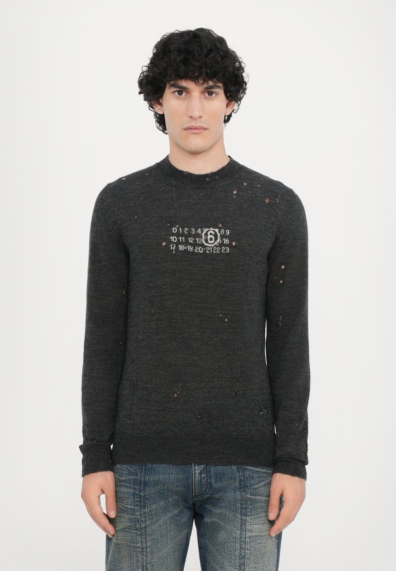 MM6 Maison Margiela - CREW NECK - Pullover - dark grey, Agrandir