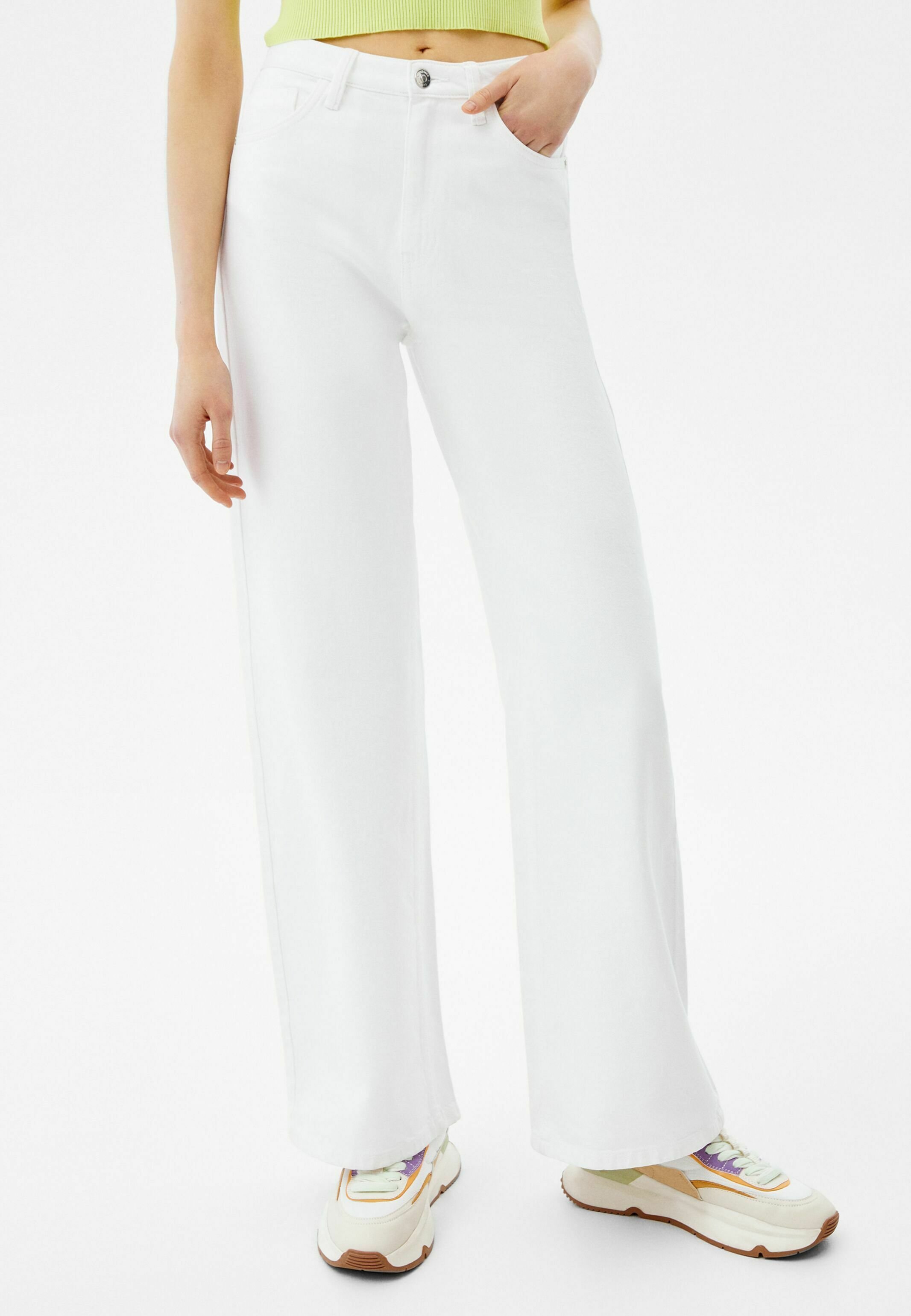 Bershka WIDE LEG - Jeans a zampa - stone/pietra - Zalando