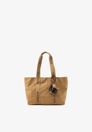 TOM TAILOR DENIM, TOM TAILOR DENIM BAGS TTCORTINI L SHOPPER MIT ANHÄNGER - Shopping Bag - camel camel nature