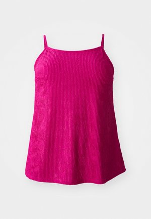 ONLY Carmakoma, CARREINA STRUCTURE SINGLET - Μπλούζα - fuchsia fedora