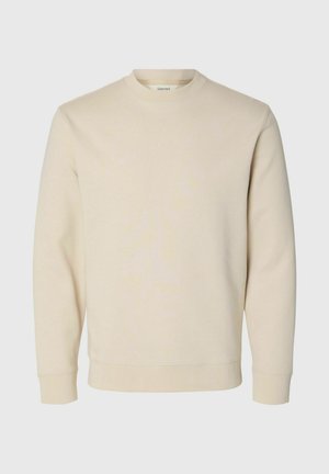 Selected, SLMTOM SOFT CREW NECK SWEAT NOOS - Sweatshirt - oatmeal