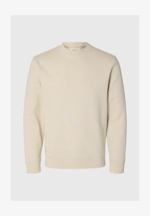 Selected, SLMTOM SOFT CREW NECK SWEAT NOOS - Sweatshirt - oatmeal