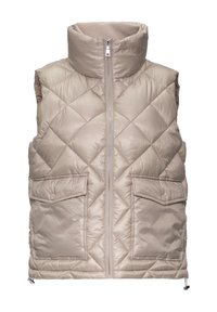 MIT AUFGESETZTEN TASCHEN - Weste - helles beige