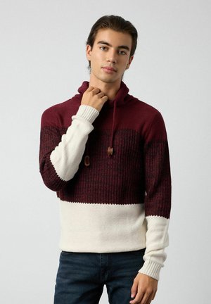 CUELLO ALTO COLOR BLOCK - Jersey de punto - red