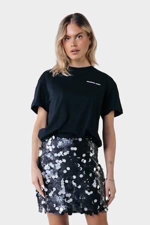 JILLY SEQUINS SKIRT - Minisukňa - silver grey