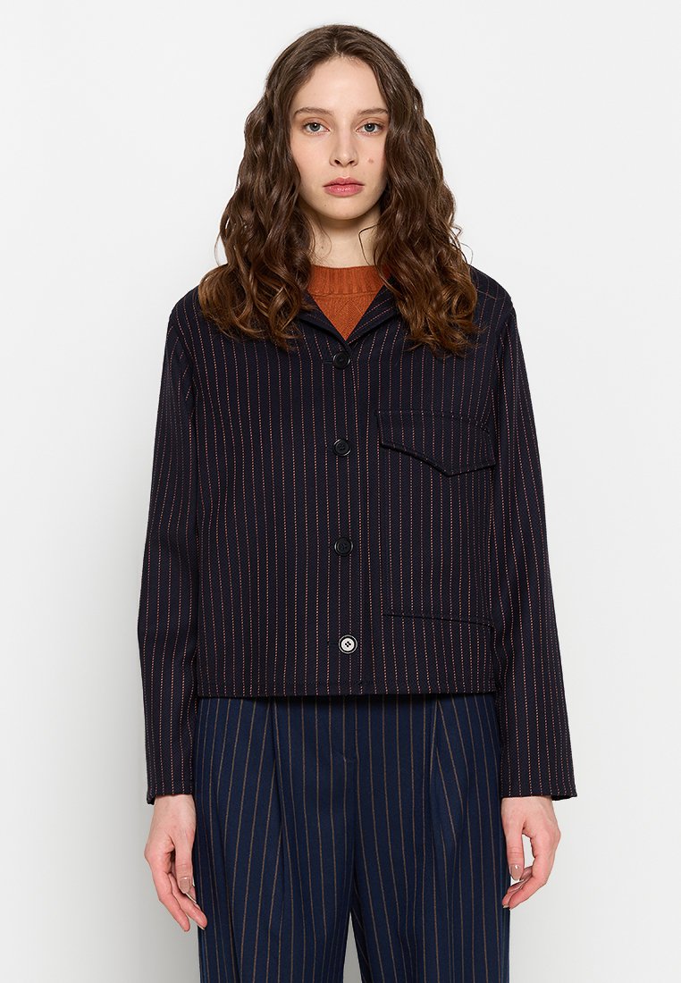 ASPESI Lichte jas donkerblauw ASPESI Lichte jas donkerblauw