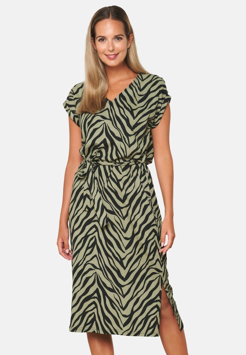 LolaLiza ZEBRA PRINT - Jersey dress - khaki med