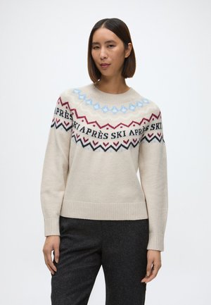 NORWEGIAN CREW NECK PULLOVER - Πουλόβερ - sand stone beige melange