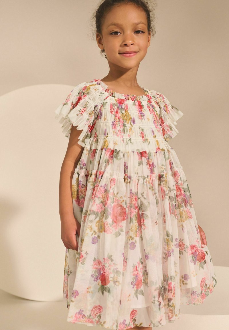 Robe Fille Next – Joli Imprimé Floral Pour 7 Ans – En Très Bon état
