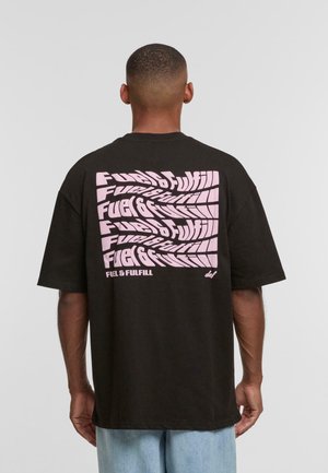 FUEL - Print T-shirt - jetblack