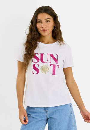 Grain de Malice, T-SHIRT MANCHES COURTES SUNSET - Camiseta estampada - blanc