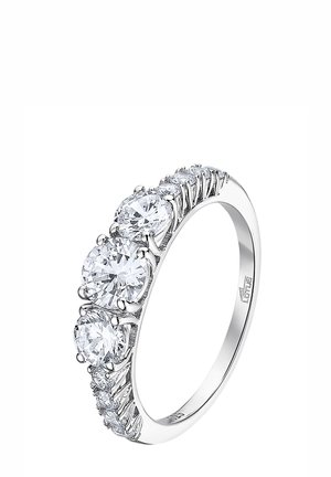 ZIRKONIASTEIN - Ring - silver-coloured/weiß