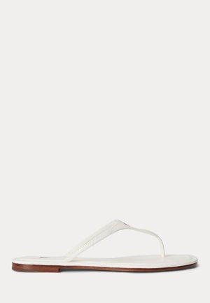 POLO PLAY LEATHER THONG SANDAL - Sandály s odděleným palcem - white