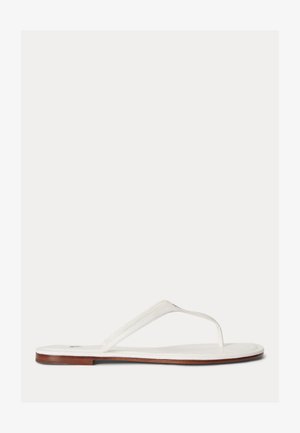 Polo Ralph Lauren POLO PLAY LEATHER THONG SANDAL - T-bar sandals - white