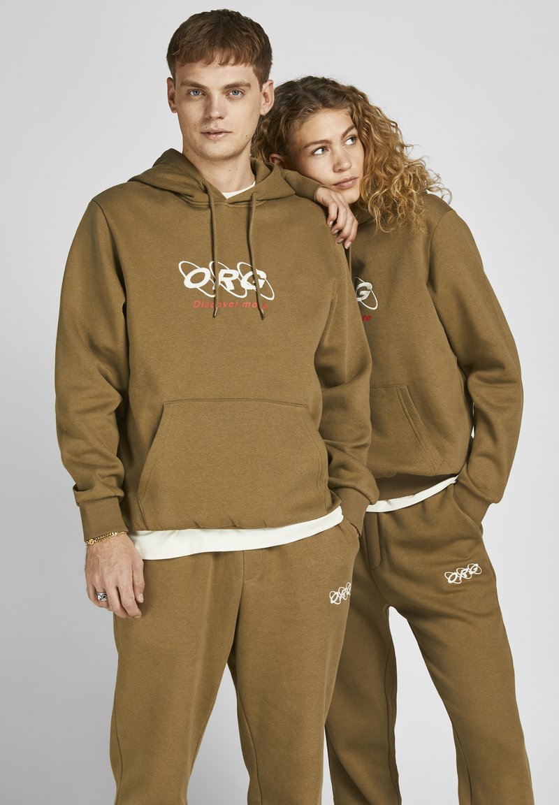 Jack & Jones JCOPINN HOOD REGULAR FIT - Felpa con cappuccio - fiery red