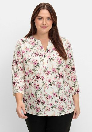 Sheego, Blouse - ecru gemustert