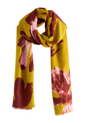 Šal - green/pink floral