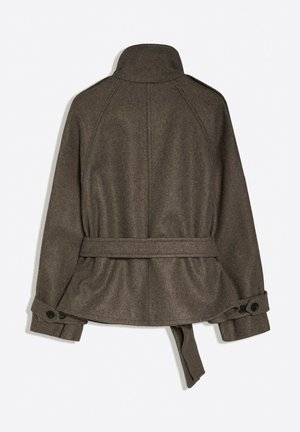 Bershka, FUNNEL-NECK TRENCH JACKET - Light jacket - sand