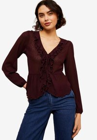 Bluse - burgundy red