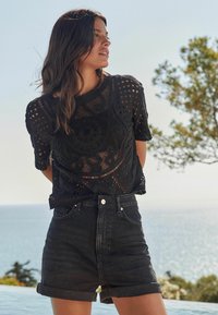 Next MOM COMFORT STANDARD - Denimové šortky - black