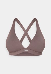 LUXE V NECK BRA  - Sujetadores deportivos con sujeción ligera - dusty brown