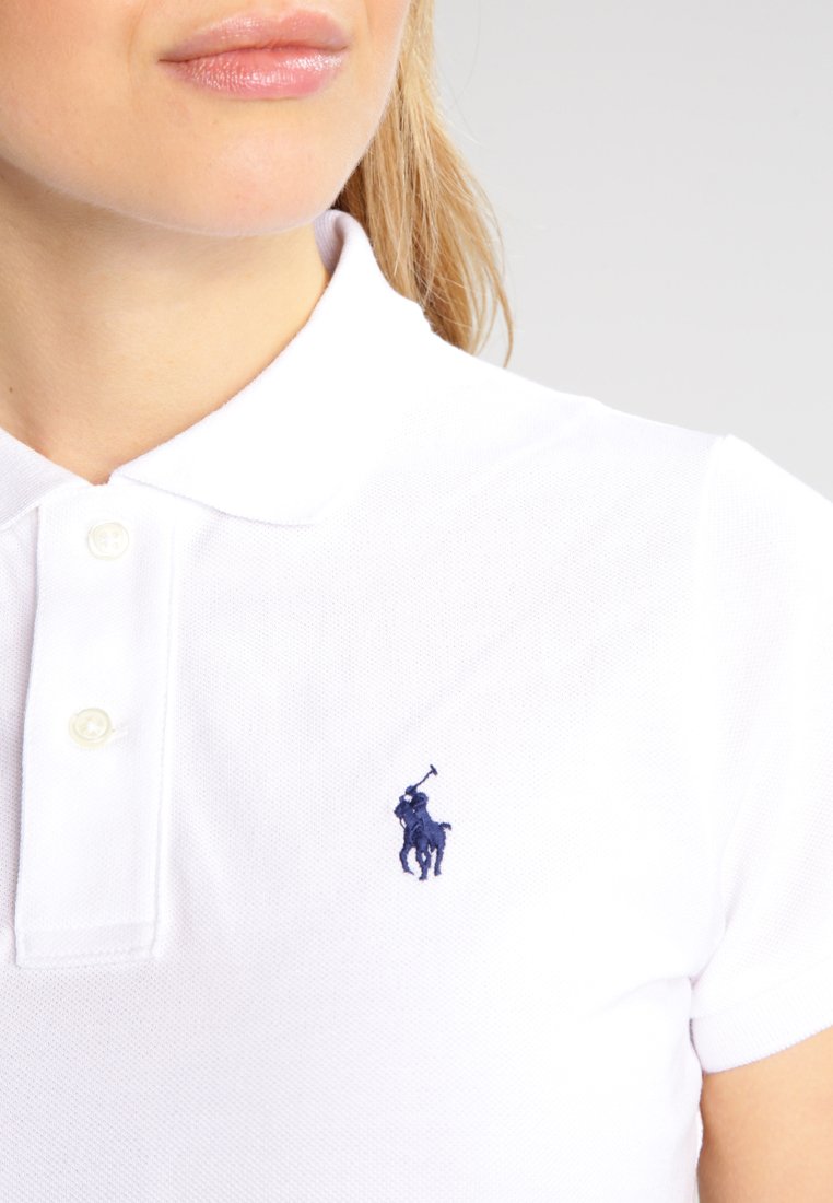 Polo Ralph Lauren SKINNY FIT - Poloshirt - white/wit - Zalando.nl