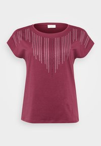 CARLULA O NECK RHINESTONE - T-shirt print - burgundy
