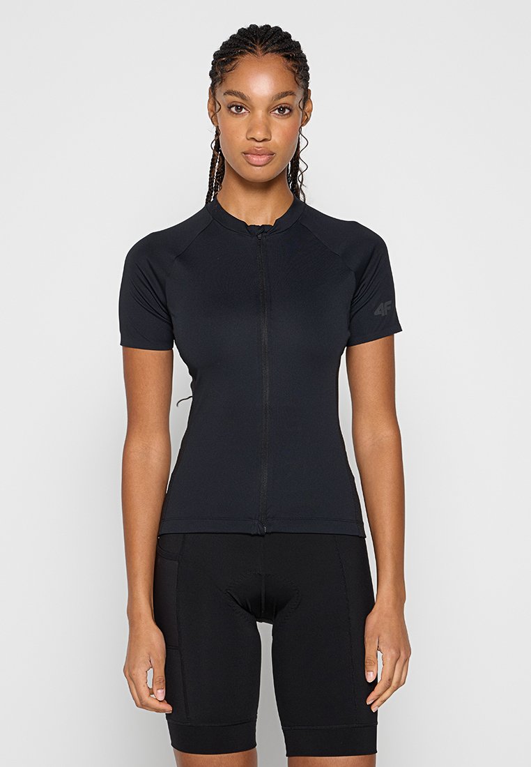 4F Wielershirt gemêleerd zwart