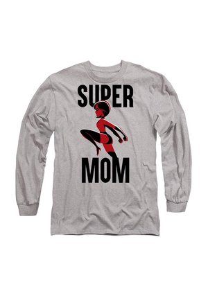 THE INCREDIBLES SUPER MOM - Long sleeved top - mottled light grey