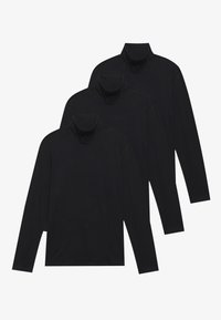 LONG SLEEVED ROLL NECK TOP 3 PACK - Μπλούζα με μακριά μανίκια - black