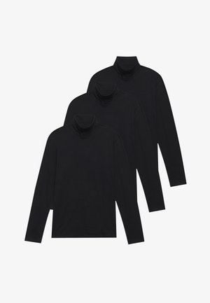 LONG SLEEVED ROLL NECK TOP 3 PACK - Ilgarankovis viršutinės dalies drabužis - black