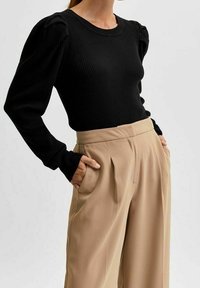 Selected Femme Strickpullover - black