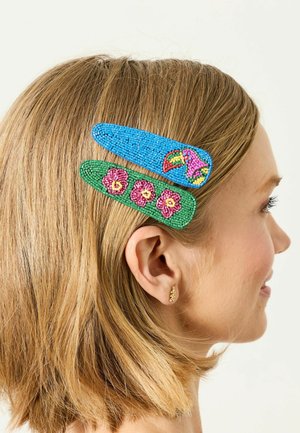 FatFace, 2 PACK TROPICAL BEADED HAIR SLIDES - Hair styling accessory - multi
