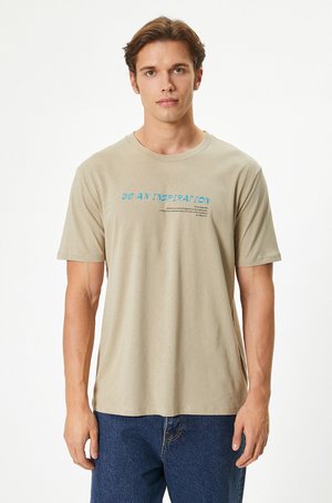 Camiseta estampada - beige