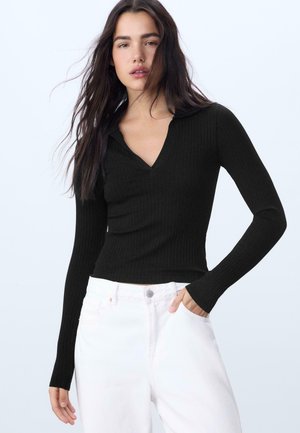 SEAMLESS - Top s dlhým rukávom - black