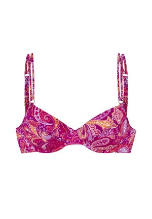 Bikini-Top - pink bedruckt