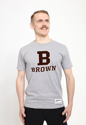 BROWN UNIVERSITY INITIAL - T-shirt med print - heather grey